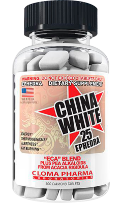 China White 25 Жиросжигатель Cloma Pharma, США, 100 таблеток